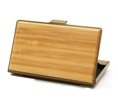 China RFID Blocking Protect Wooden Business Card Holder Business Wooden Card Case For Elite Business Manager for sale