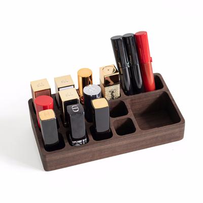 China Small Items Nordic Style Storage Organizing Wooden Rack To Collect Cosmetics Lipstick And Nuts Storage Box Storage Rank for sale