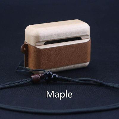 China Eco-friendly Customized Wooden Retail Boxes For Airpod Pro Cases With Anti-lost Hook For Airpods Accessories for sale