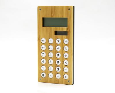 China Mini Size High Quality Natural Citizen Bamboo Calculator Scientific Calculator in Real Handicraft 12 Digital Bamboo for sale