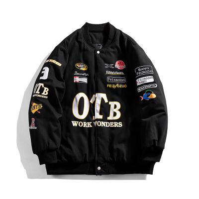 China Motorcycle Reversible Wholesale Cotton OEM Embroidery Custom Vintage Men's Logo Jackets and Coats for sale