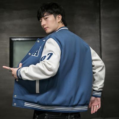 China QUICK DRY Accept Custom Collar Jacket Backing Team School Casual Embroidered Baseball Plus Size Mens Jackets for sale