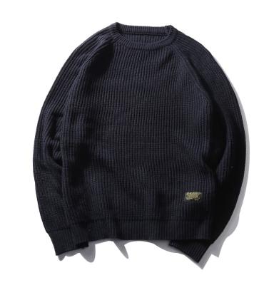 China Casual Anti-Wrinkle Winter Cashmere Crop Tops Plus Size Mens Pullover Sweater Thin Solid Color Nylon Knitted Sweater for sale