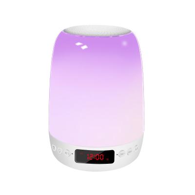 China Wireless Charger For Mobile Phone Christmas Gift Portable Colorful Night Light Touch Wireless Color Changing Led BT Speaker for sale