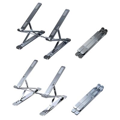 China Hot Selling Aviation Aluminum Alloy Laptop Stand Dual Adjustable Aluminum Laptop Stand Folding Laptop Bracket for sale