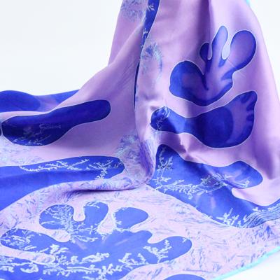 China Spring Autumn Women Shawl Plain Pattern Digital Decoration.Daily life printing female square scarf for sale