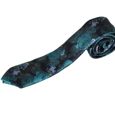 China Fashion Navy Flower Jacquard Silk Tie Men's Latest Design New Arrival Life Decoration.Daily Custom Logo Type Customized for sale