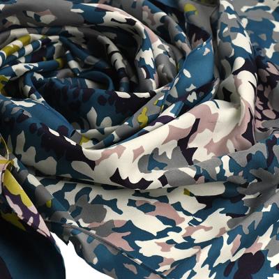 China Promotional Top Quality Luxury Twill Polyester Scarf Women Designer Polyester Head Shawl for sale