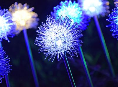 China LED Solar Energy Aluminum Wire Ball Lights Outdoor Waterproof Garden Villa Festival Decoration Lawn Lamp for sale