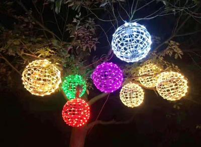 China LED Iron Wire Ball Lawn Lamp Decorative Outdoor Lighting Project Garden Landscape Lamp Creative Light for sale