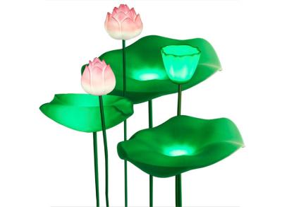 China LED Simulation Lotus Lamp Landscape Park Lake Pond Scenic Spot Water Lighting Lamp for sale