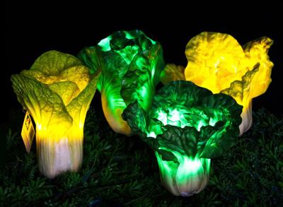 China LED Outdoor Simulation Plant Decorative Lamp Lawn Courtyard Lamp Simulation Chinese Cabbage Landscape Light for sale