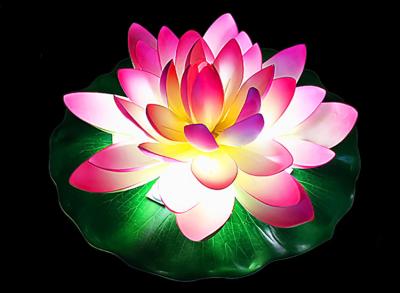 China LED Lotus Leaf Lamp Water Landscape Outdoor Waterproof Pond Bright Decorative Landscape Project for sale