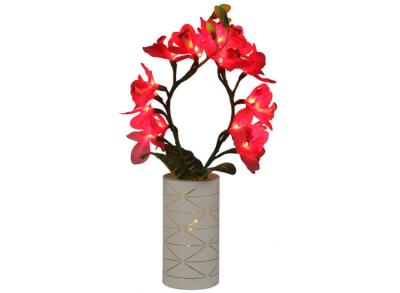 China LED decorative vase Huilan lamp small night light restaurant decorative table lamp hotel simulation flower for sale