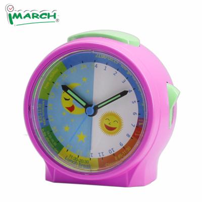 China Antique Style iMSH BB09604 Teaching Children with Silent Motion Quiet Teaching Clock Table and Desk Alarm Clock with Light for sale