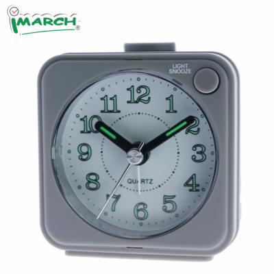 China LUMINOVA BB06301 Hot Sale iMSH BB06301 Gray Factory Price Travel Table Eco Friendly Cheap Small Alarm Clock 6cm for sale