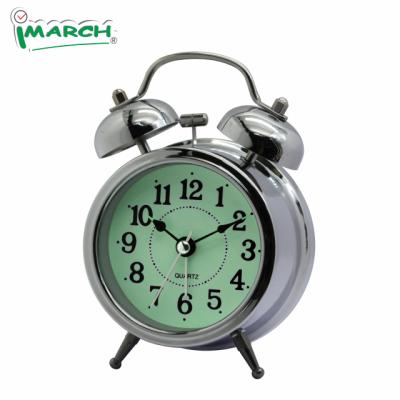 China iMSH 2019 Newest Brief Style Single Twin Bell Alarm Clock 80mm Metal Case As Gift for sale