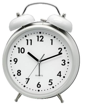 China IMSH 23cm Number 3D Big Size GRAY Simple Style Plastic Twin Bell Alarm Clock Brief 23cm For Seniors for sale