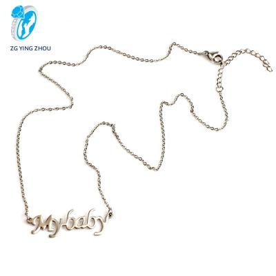 China Hiphop Yingzhou factory wholesale stainless steel simple love hip hop pendant necklace custom for sale