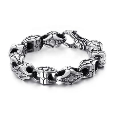 China New Trendy High Quality Fashion Design Chain Bracelet Stainless Steel Vintage Bangle Jewelry for sale