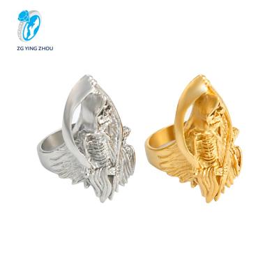 China Fashionable high quality luxury vintage big running men's hip-hop ghost main rings for men for sale