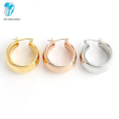 China 2020 FASHIONABLE High Quality Minimalist Jewelry Circle Hoop Earrings Stainless Steel Stud Earrings For Women for sale