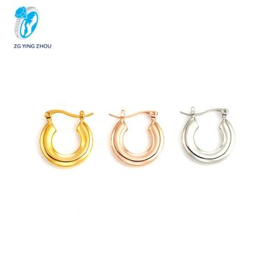 China FASHIONABLE Ladies Women Small Jewelry Supplier Gold Plated Hoops Huggie Earrings for sale