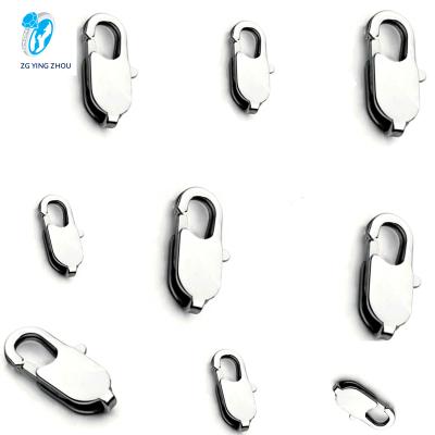 China 316L Yingzhou factory wholesale 316L stainless steel crayfish clasp fasteners hook jewelry necklace jewelry clasp customization for sale