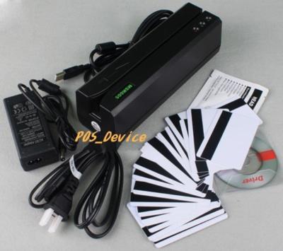 China Wholesales high 3TrackS MSR605 Magnetic Stripe Card Reader Writer Swipe Credit & Debit Card MSRE606 with 20 blank Cards for sale