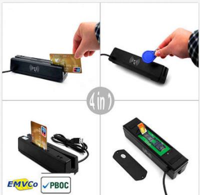 China MCR160 USB 4-IN- 1 Credit Card Reader EMV/IC Chip/ Magnetic/ RFID/ PSAM Card for sale