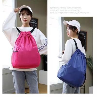 China Anti Theft Lightweight Drawstring Bag With Zipp Pocket Inside Convenient Women Men Kids for sale