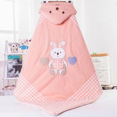 China 100% Cotton Winter Folded Baby Wrap Wrap Blanket With Soft Warm Quilting Filling for sale