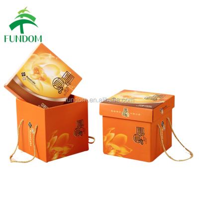 China Full Volume Recyclable Stock Luxury Square Moon Cake Packing Large Gift Boxes With Lids Fancy Gift Box for sale