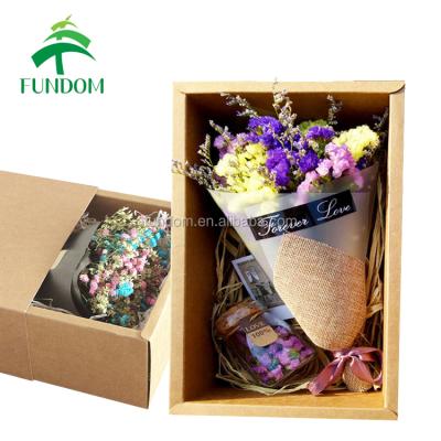 China Recyclable Online Shopping Gift Packing And Shipping Cheap Dry Flower Box For Birthday Gift for sale