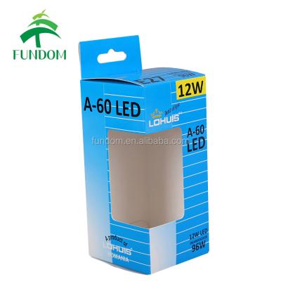 China Recyclable Custom Cheap Decorative LED Paper Light Bulb Box With EU Window And Hole for sale