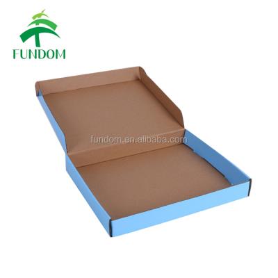 China Recyclable Customized Bespoke Corrugated Paper Plane A5 Blue Strong Massive Baby Clothes Shipping Cardboard Boxes For Online Shopping for sale