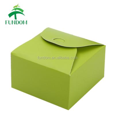 China Recyclable Ready To Ship Bulk Lovely Green Cute Cheap Paper Baby Small Square Soft Box for sale