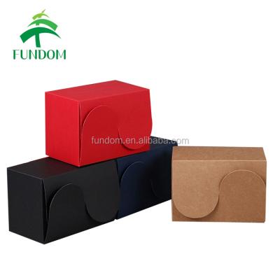 China Recyclable Logo Customize Wholesale High Quality Red Kraft Paper Macaroon Jewelry Box for sale