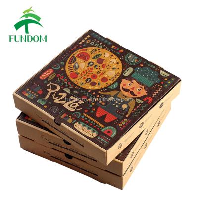 China Recyclable Chinese Supplier OEM Order To Accept 3 Ply CMYK Offset Printing Disposable Pizza Box Paper Personalized Craft for sale