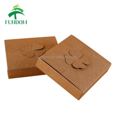 China Cheap Recyclable To Recycle Food To Take Out Natural Brown Kraft Paper Box For Bakery for sale