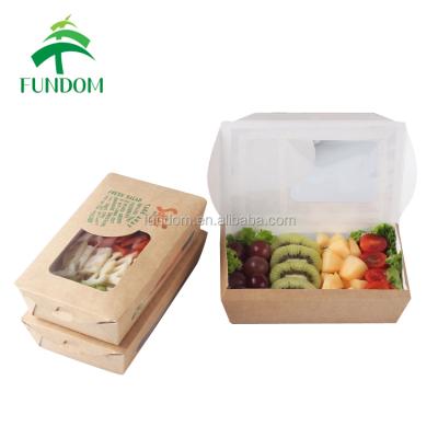 China 2017 new most popular hot sale fashion recyclable china fresh fruit vegetable salad packaging cheap printed folding paper box for sale