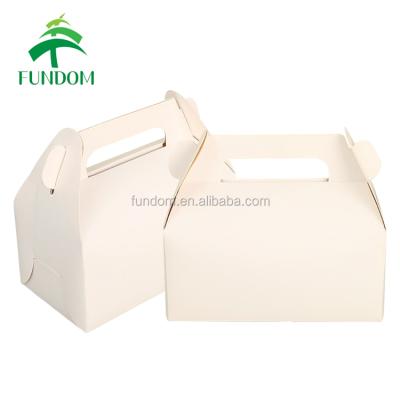 China Recyclable Wholesale Auto Lock Bottom Cardboard Paper White White Packaging Box For Food for sale