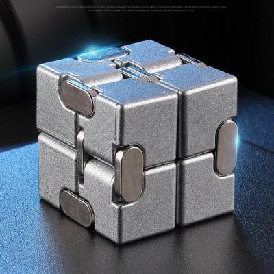 China Cubos Juguetes Anti Relaxation Metal Infinity Cube Magic Cube Aluminum Zinc Alloy Magic Cube Portable Adult Sensory Toys Cubos Juguetes Anti Stress Stress Toy for sale