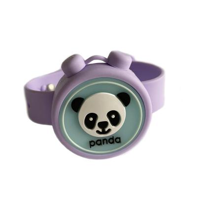 China 2021 Children's No Disjoint Wristband Sanitizer Dispenser Black And White Wristband Sanitizer Empty Watch With Cute Cartoon Fast Delivery for sale