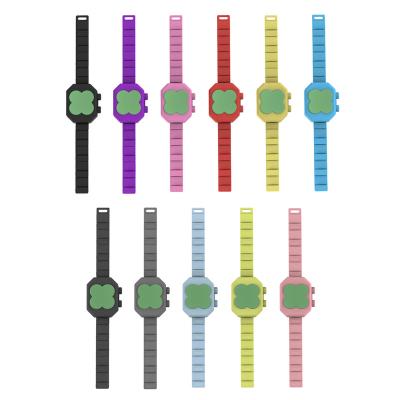 China All 2020 Brand New Wristband Hand Sanitizer Dispenser Four Leaf Clover Gel Watch Band Hand Sanitizer Wristband for sale