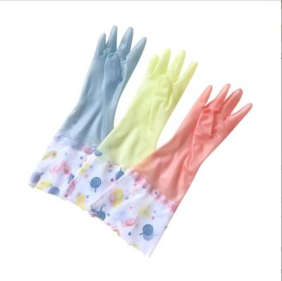 China House Kitchen Cleaner Durable Waterproof Dish Washing Glove Household Cleaning Rubber Long Sleeves For Dish Washing for sale