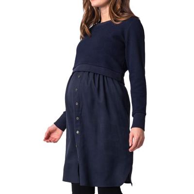 China Pregnant Nursing Dress Fashion Maternity Clothing Sustainable Casual Dress Long Sleeve Maternity for sale