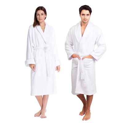 China Super Soft QUICK DRY 100% Cotton Shawl Collar Hotel and Home Unisex Terry Cloth Bathrobe for sale