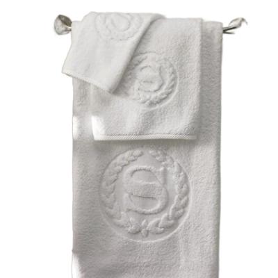 China Sheraton Hotel Logo Custom Made Luxury 100% Five Star Luxury Five Star Logo Cotton Jacquard Bath Towel For Bathroom Spa Pool for sale