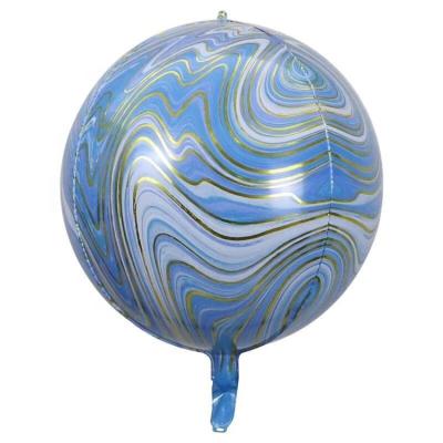 China Wedding decoration YACHEN 22 inch 4D agate pattern foil balloon for birthday party holiday wedding decoration balloon for sale